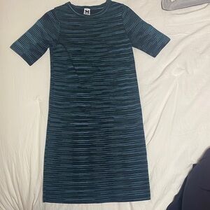 Missoni Black and Blue Striped Midi Dress